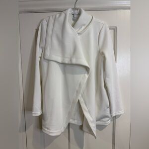SPANX White Draped Open Front Jacket